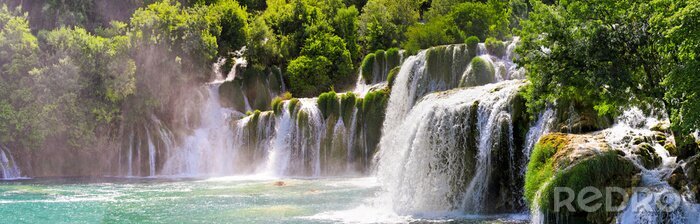 Fototapete Wasserfall 3D Panorama