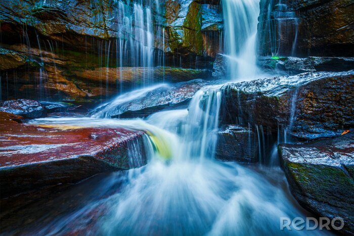 Fototapete Wasserfall im exotischen Wald