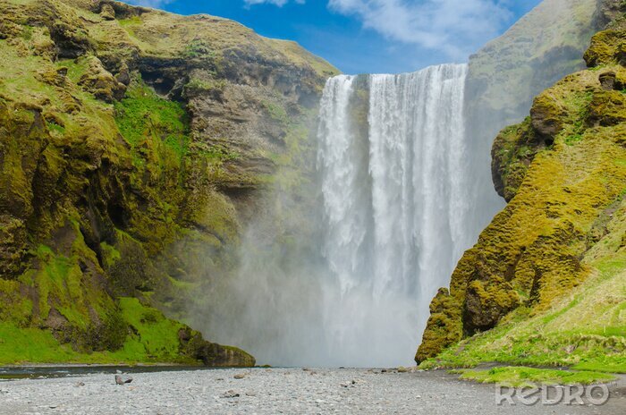 Fototapete Wasserfall in Island 3D
