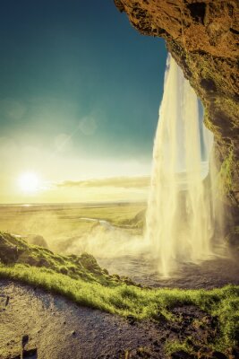 Fototapete Wasserfall in Südisland
