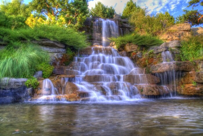 Fototapete Wasserfall und Natur