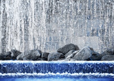 Fototapete Wasserfall und Steine