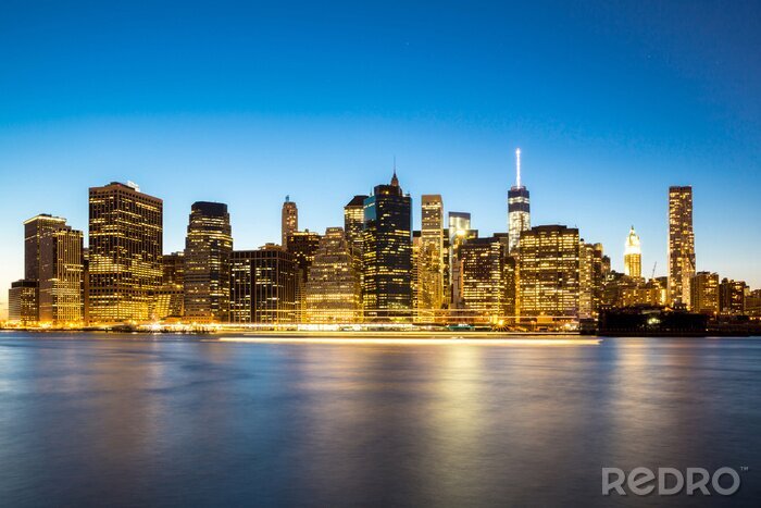 Fototapete Wasserfläche und Manhattan