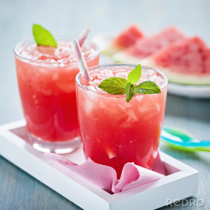 Fototapete Wassermelonen-Getränk