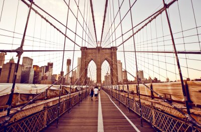 Fototapete Weg auf der Brücke in New York City