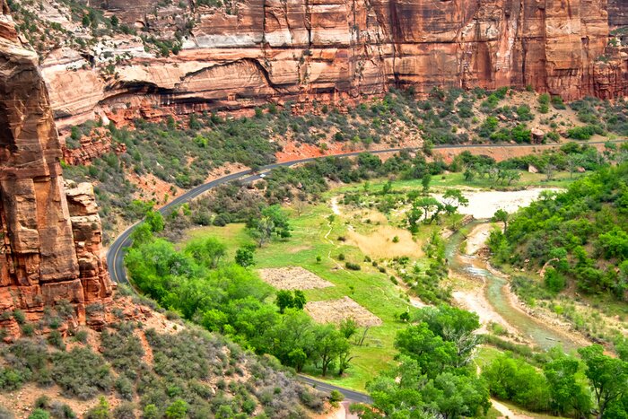 Fototapete Weg durch Canyon