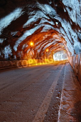 Fototapete Weg im Tunnel 3D