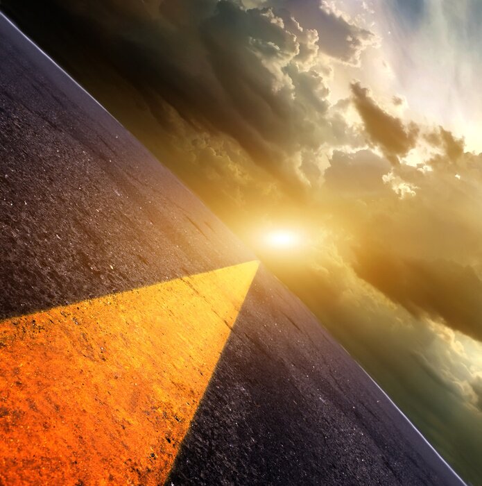 Fototapete Weg zur Sonne