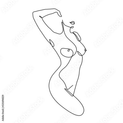 Fototapete Weibliche Silhouette