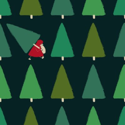 Weihnachtsmann im grünen Wald