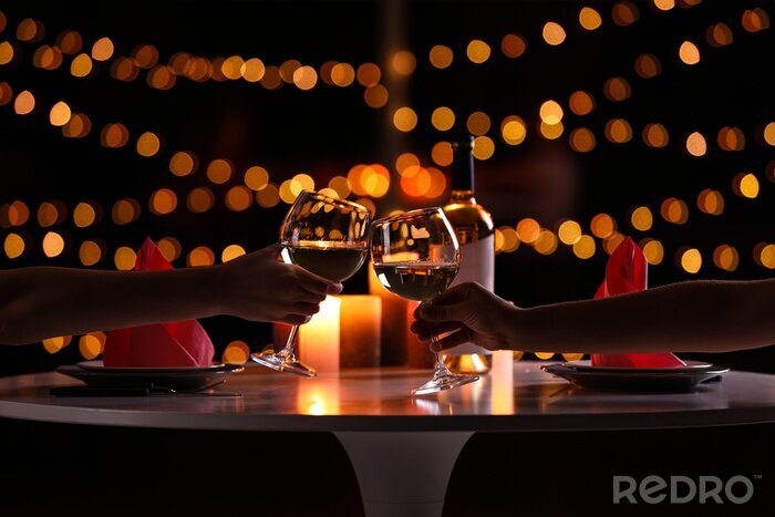 Fototapete Wein und romantisches Abendessen
