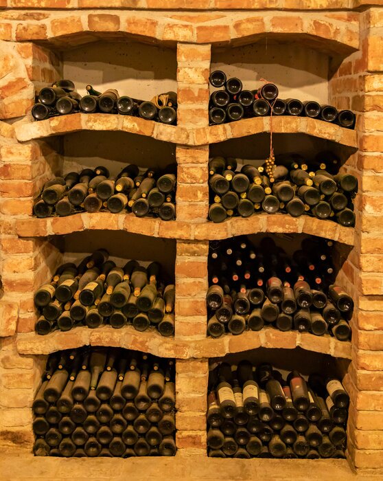 Fototapete Weinflaschen