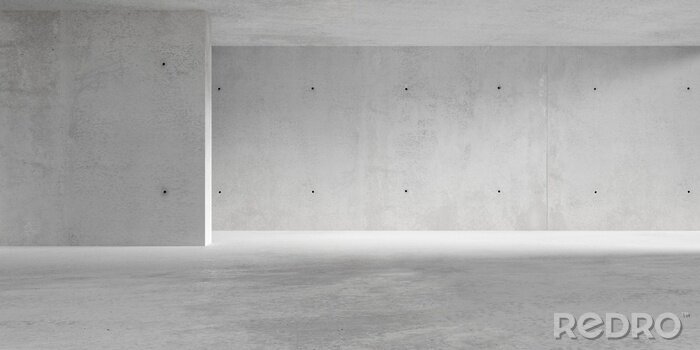 Fototapete Weiß-graue Mauer im Raum
