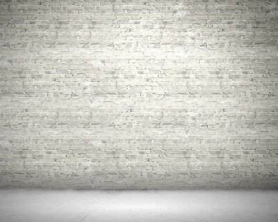 Weiß-graue Ziegelmauer