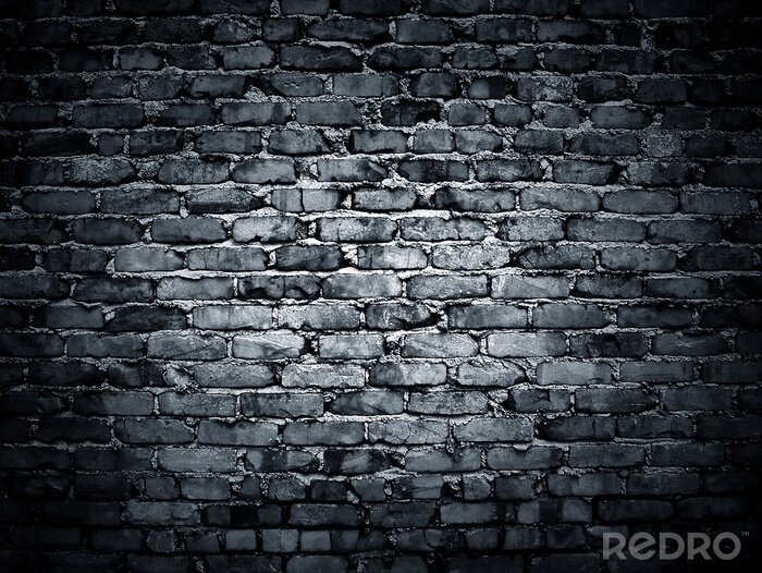 Fototapete Weiß-schwarze Ziegelmauer