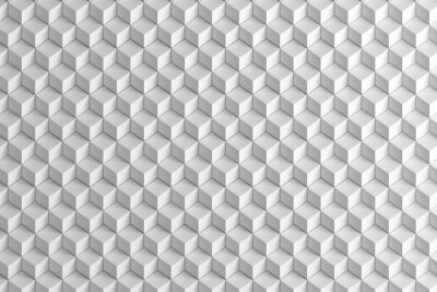 Fototapete Weiße 3D-Quadrate