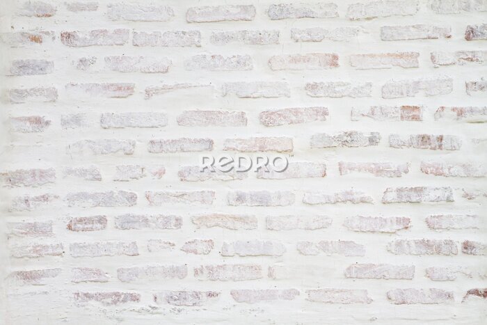 Fototapete Weiße Backsteinmauer