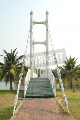 Fototapete Weiße Brücke in Tropen