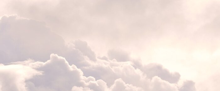 Fototapete Weiße Federwolken