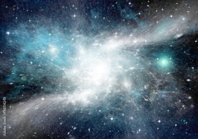 Fototapete Weiße Galaxie im Weltraum