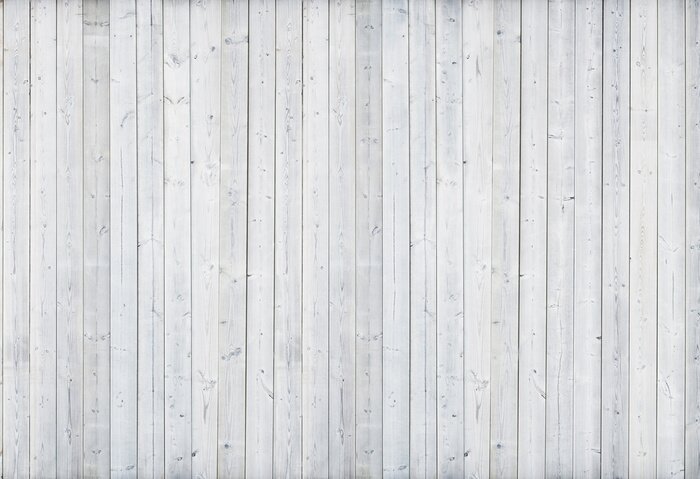 Fototapete Weiße Holzwandpaneele