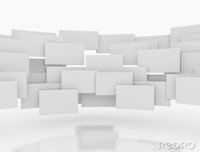 Fototapete Weiße Kartons auf weißem Hintergrund