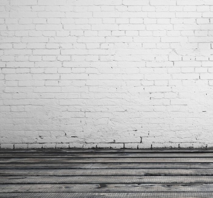 Fototapete Weiße Mauer in altem Gebäude