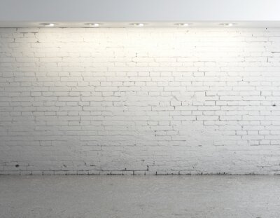 Fototapete Weiße Mauer in hellem Raum
