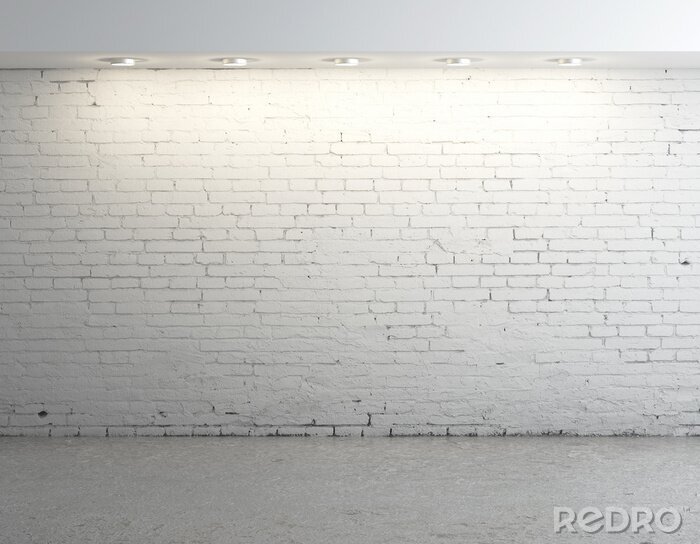 Fototapete Weiße Mauer in hellem Raum