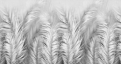 Fototapete Weiße Palmblätter
