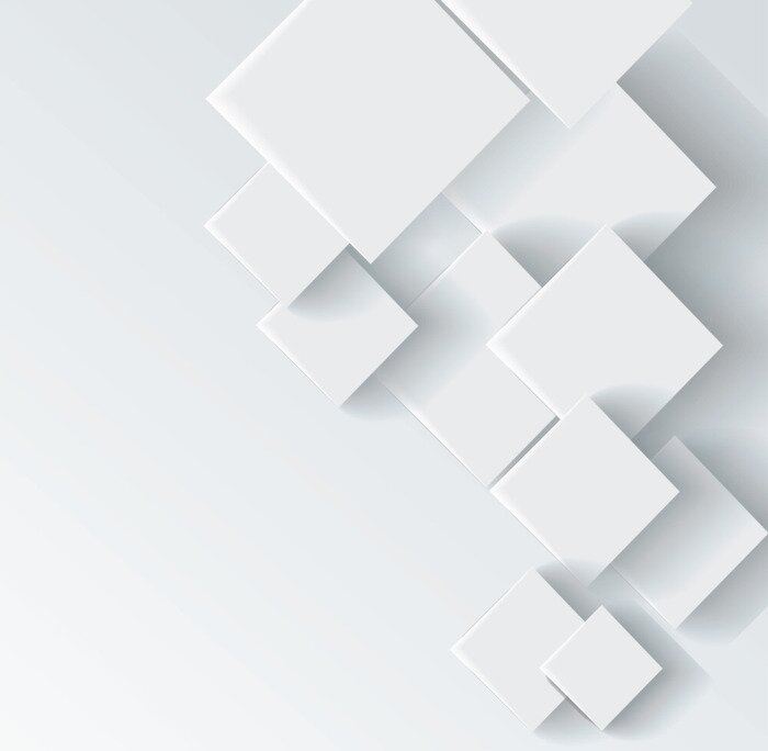 Fototapete Weiße Quadrate bilden eine 3D-Komposition