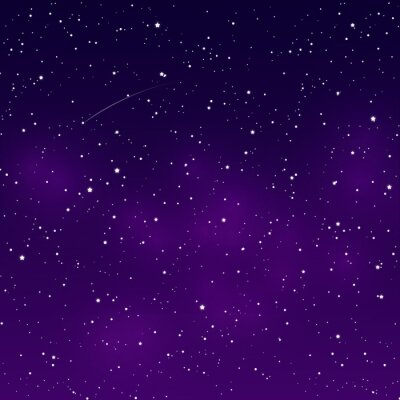 Weiße Sterne am violetten Nachthimmel