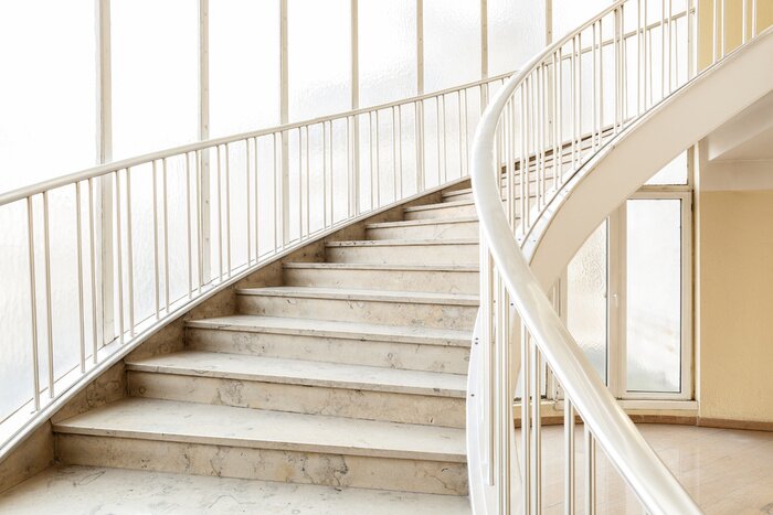 Fototapete Weiße Treppen