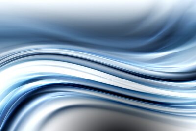 Fototapete Weiße und blaue horizontale Wellen