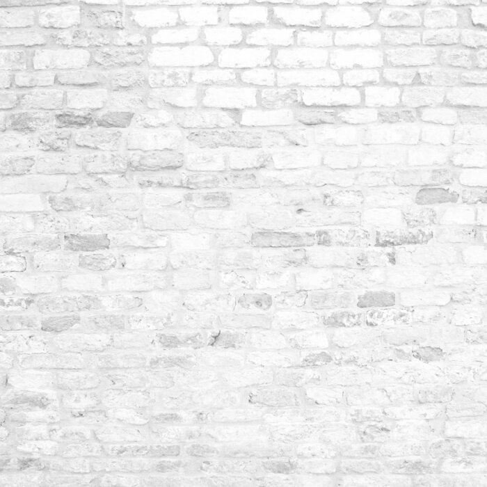 Fototapete Weiße unregelmäßige Ziegelmauer
