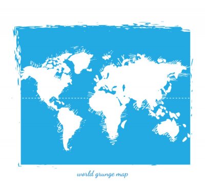 Fototapete Weiße Weltkarte aus Flecken