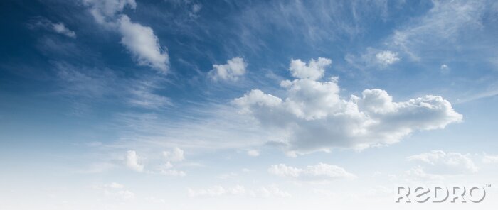 Fototapete Weiße Wolken am blauen Himmel