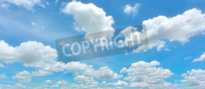 Fototapete Weiße Wolken am blauen Himmel