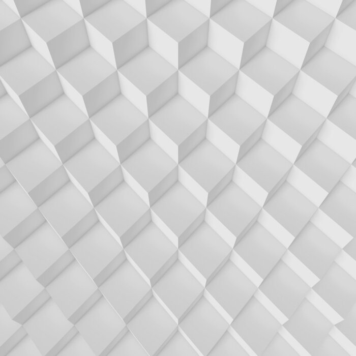 Fototapete Weiße Würfel gestapelt
