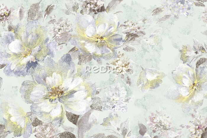 Fototapete Weiße zarte Blüten