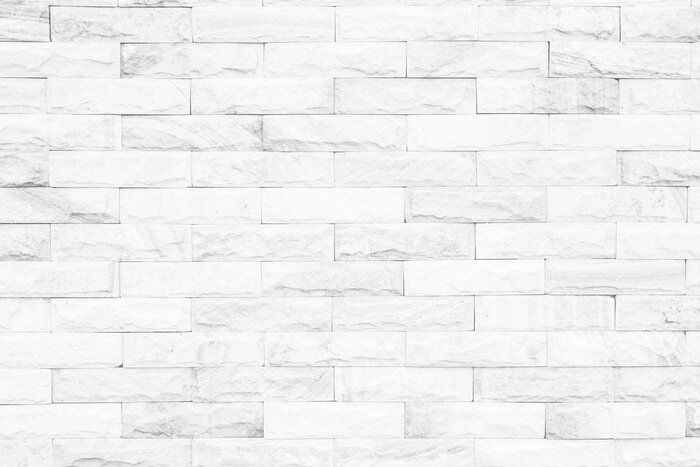 Fototapete Weiße Ziegel mit grauen Details