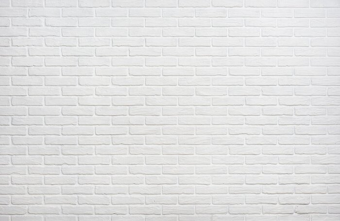 Fototapete Weiße Ziegelimitation mit einheitlicher Textur