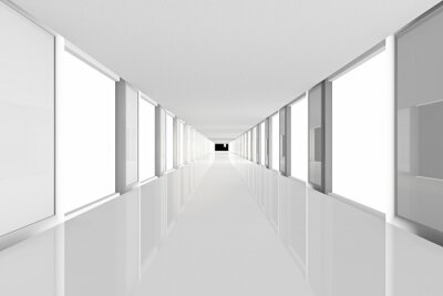 Fototapete Weißer eleganter Tunnel minimalistisch