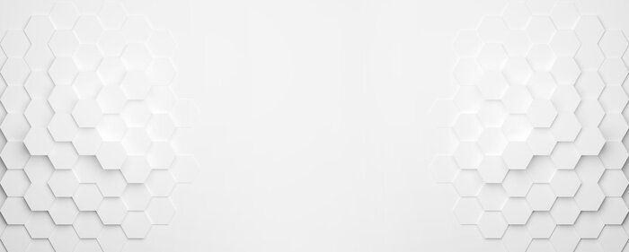 Fototapete Weißer Hintergrund mit Waben