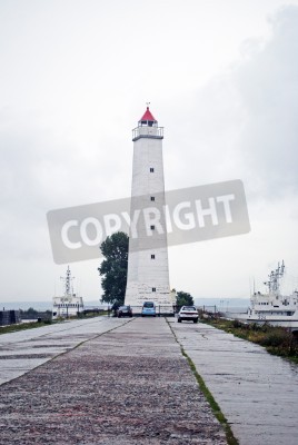 Fototapete Weißer Leuchtturm in Russland