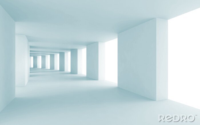 Fototapete Weißer minimalistischer Tunnel