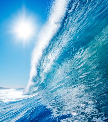 Fototapete Wellen vor dem Hintergrund des Himmels und Meeres