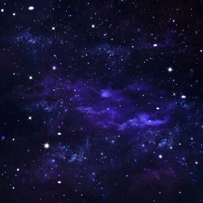 Fototapete Weltall vor blauem Hintergrund