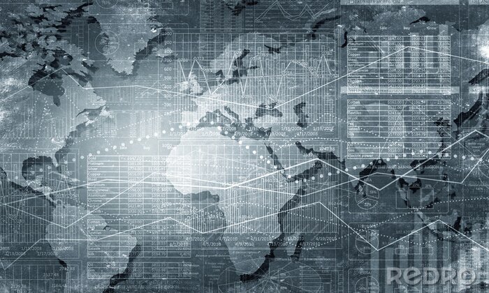 Fototapete Weltkarte aus Zukunft