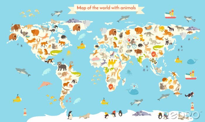 Fototapete Weltkarte für Kind
